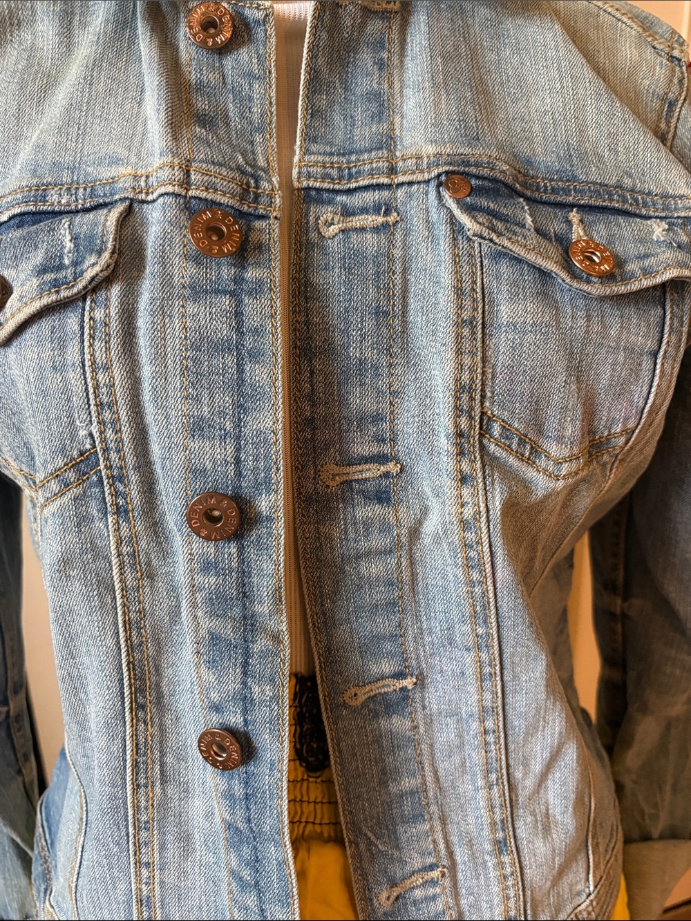 H&M Light Blue Denim Jean Jacket - Women's Button-Front - Picture 6 of 14